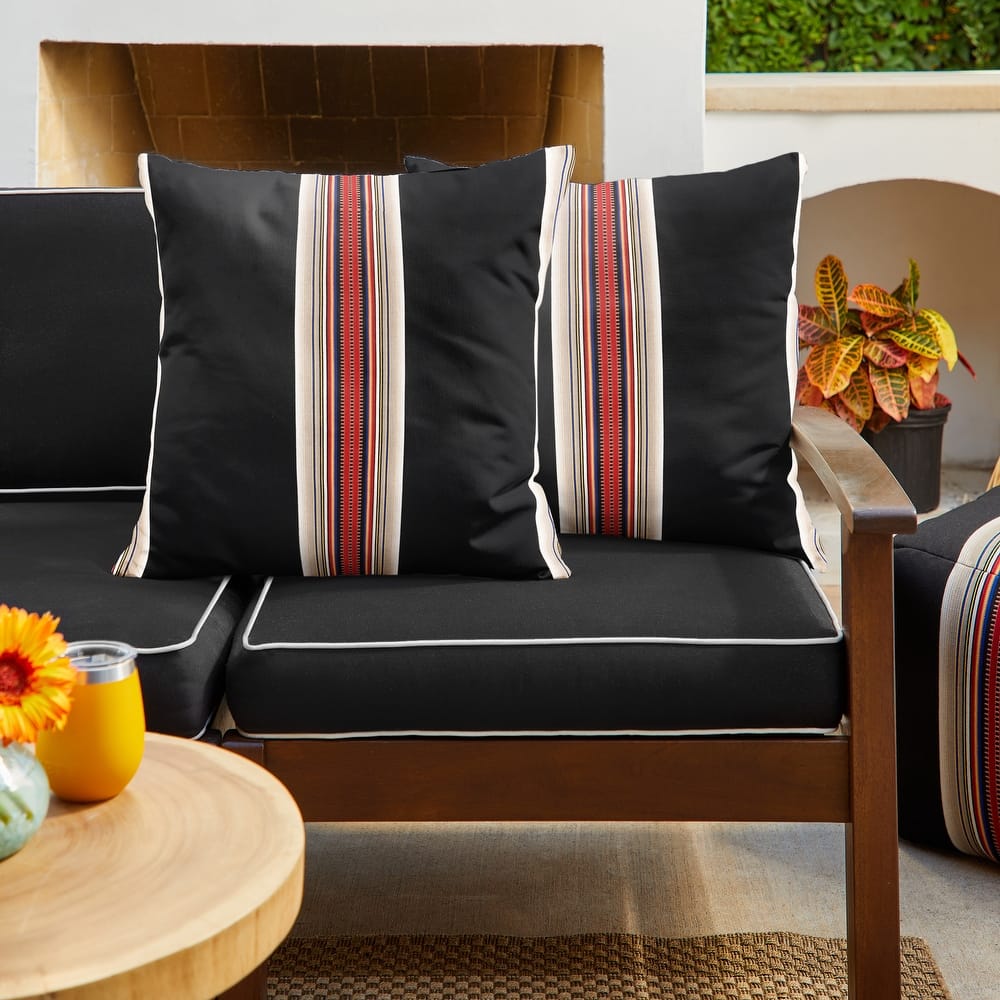 Sorra Home Sunbrella Pendleton Outdoor Knife Edge Pillow Set of 2