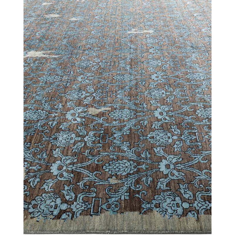 Ikat One-of-a-Kind Hand-Knotted Area Rug - Beige, 9' 2" x 12' 2" - 9' 2" x 12' 2"