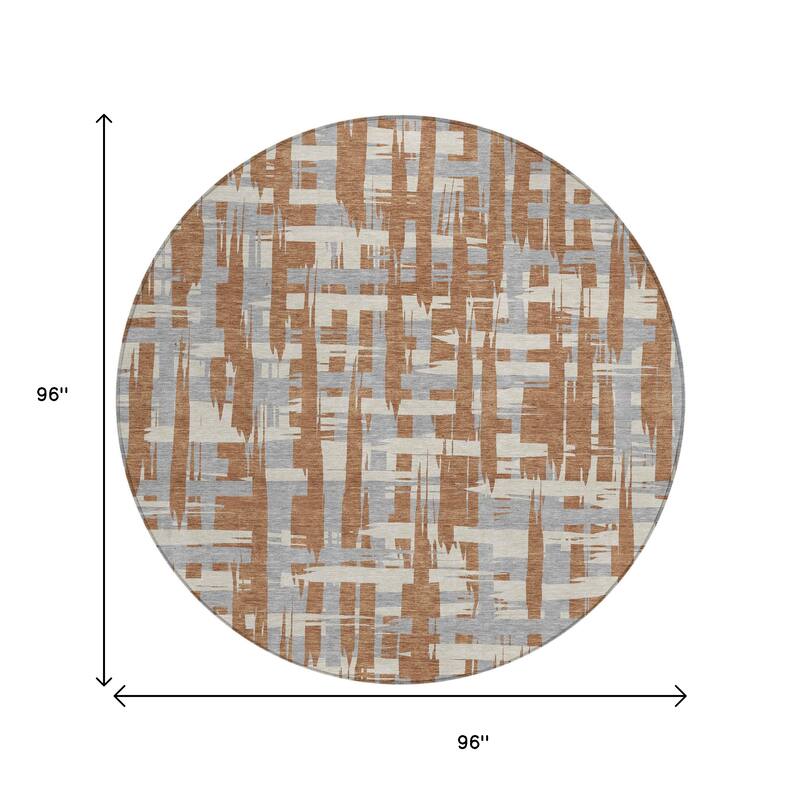HomeRoots Striped Transitional Rectangle Outdoor Rug