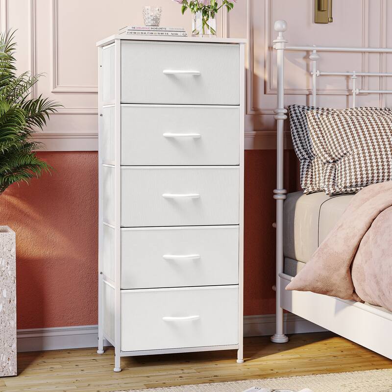 Crestlive Products Household 5-Drawer Vertical Dresser Storage Chest