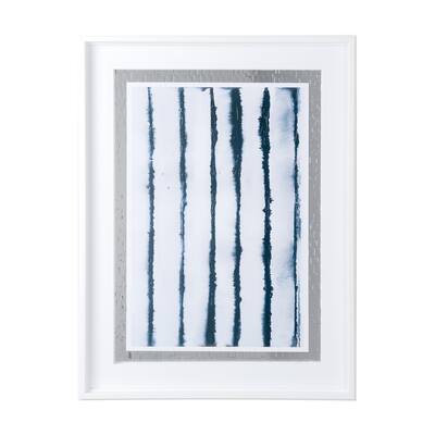 Indigo Lines II Framed Art Print