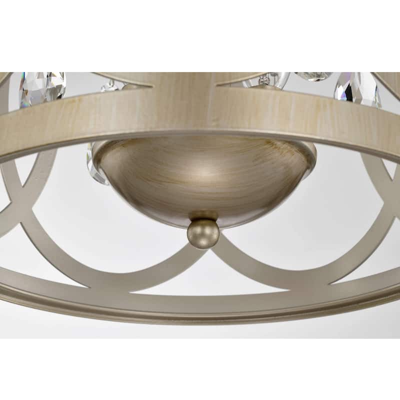 Aurelia 3-light Metal Cage Drum Chandelier