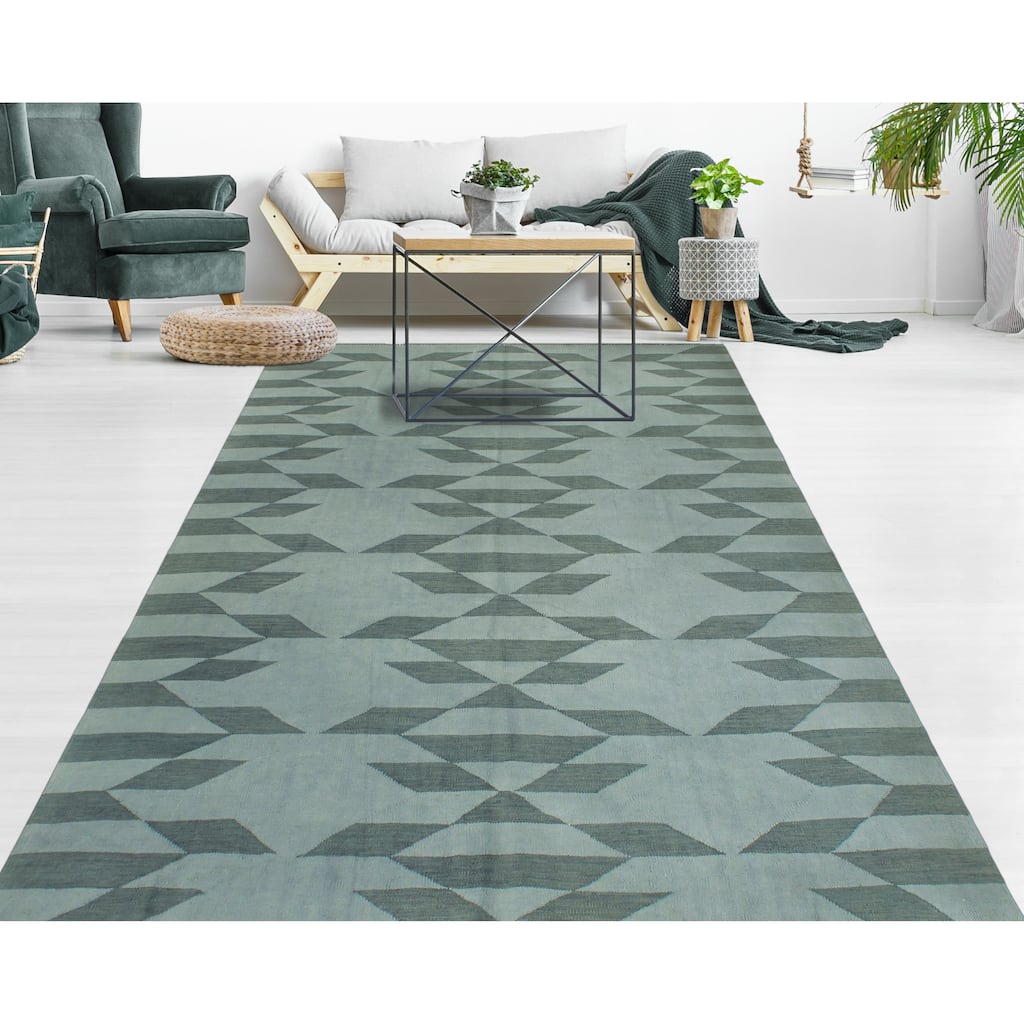 Winchester Flatweave Emmarae Grey/Ivory Rug - 6'7" x 9'6"