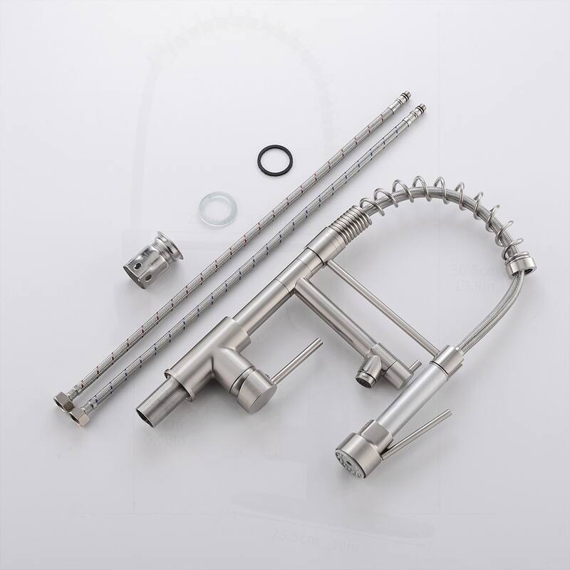 Kitchen Faucet with Pull Down Sprayer and Rotatable Spouts