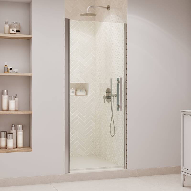Ove Decors 15SGP-PASA33 Pasadena 72" High x 33" Wide Pivot Frameless - Satin Nickel