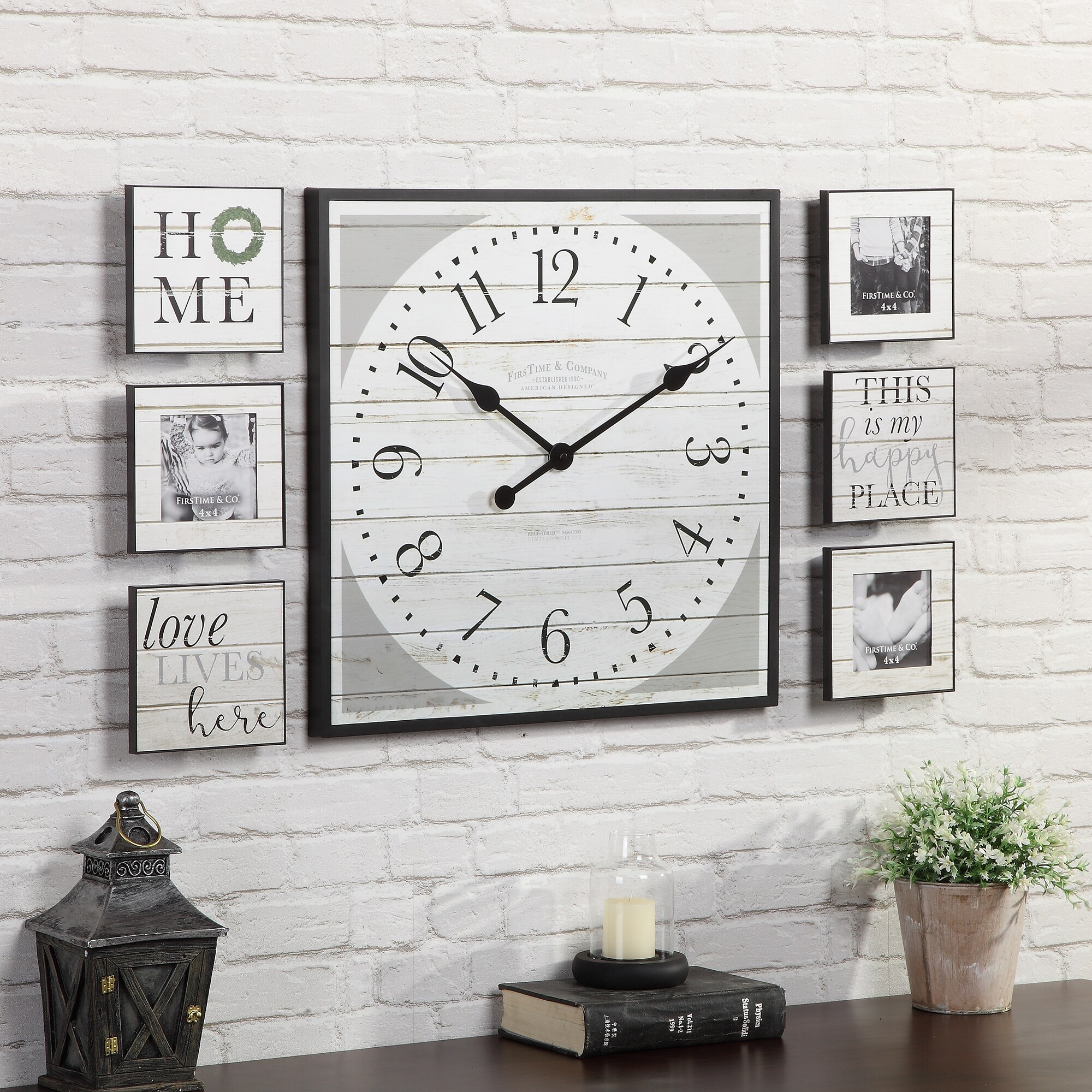 Shop Firstime Co Farmhouse Shiplap Gallery Set American Crafted Black Plastic 20 X 2 X 20 In 20 X 2 X 20 In On Sale Overstock 28040620