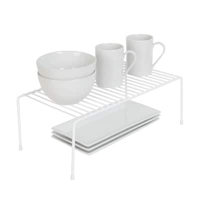 Smart Design 3-Tier Large Kitchen Corner Shelf Rack - White