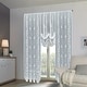 Luxurious Floral Madallion Rustic Lace Sheer Window Curtain Panel