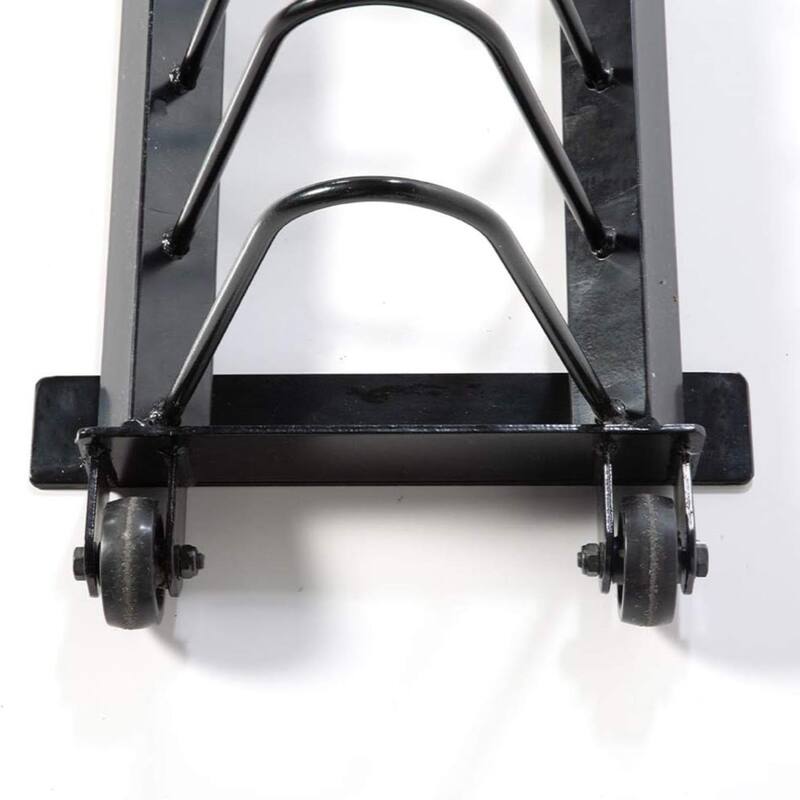 Power Systems Horizontal Plate Rack with Handle & Wheels, 10 Bumper Slots, Portable Weight Rack - Medium