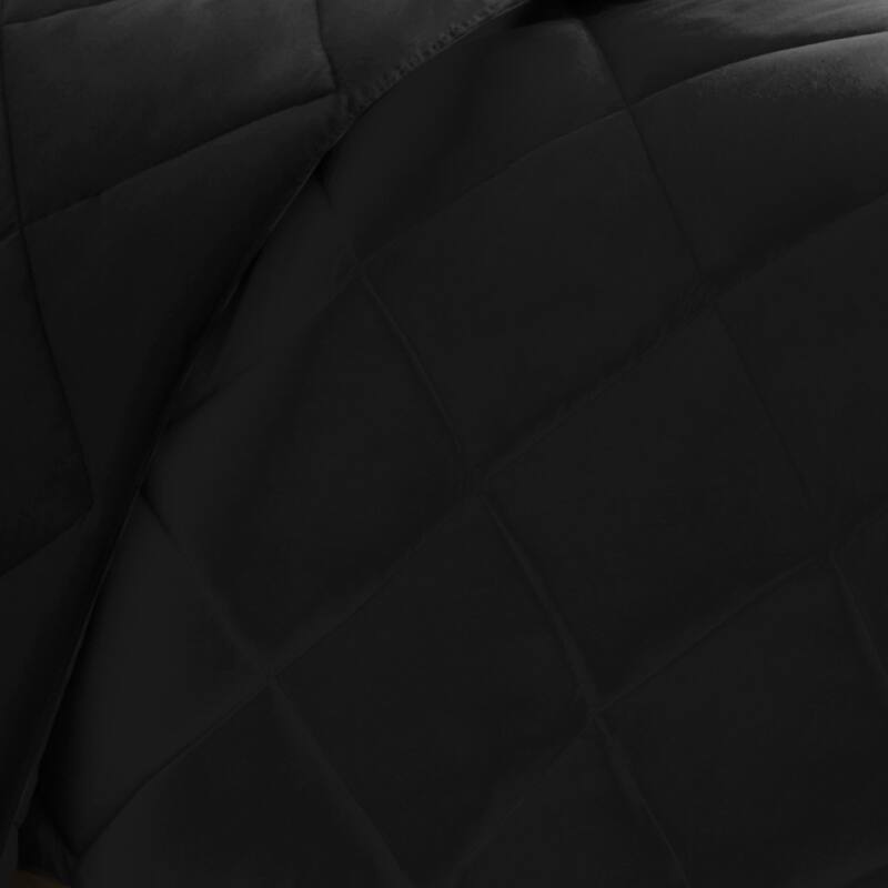 Full Queen 3M Scotchgard Diamond Quilting Reversible Down Alternative Comforter Set