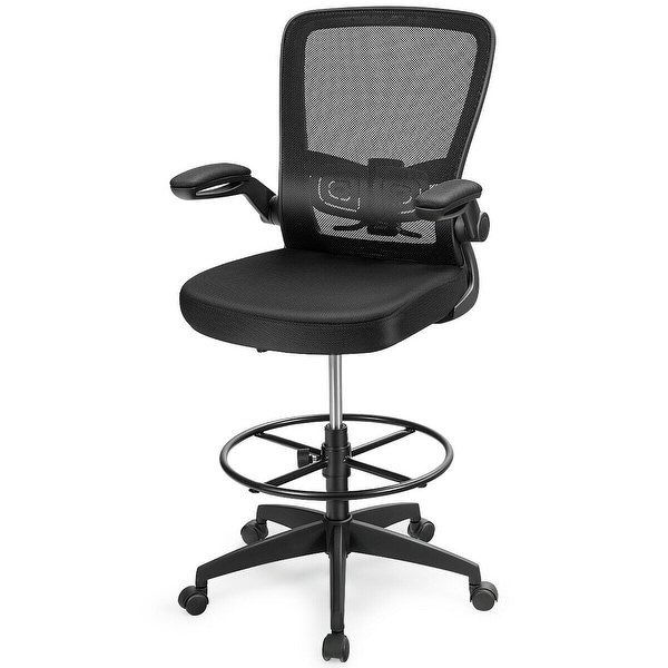 Drafting chair with hotsell adjustable lumbar support