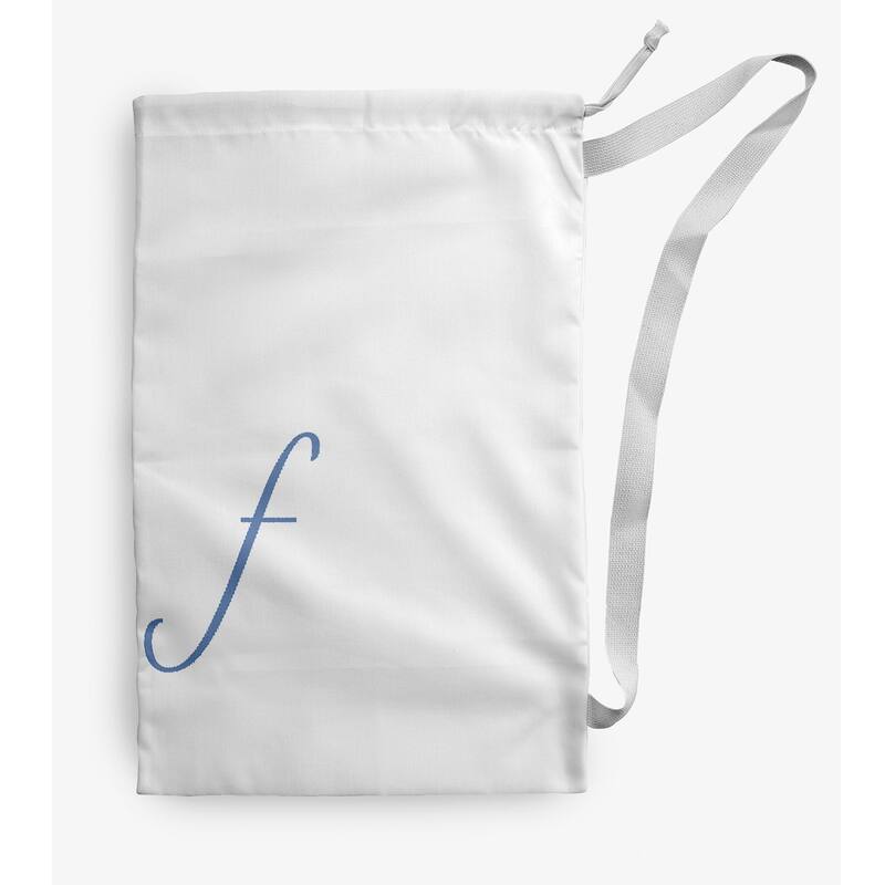 Modern Monogram Laundry Bag - 18" x 29" - White/Light Blue