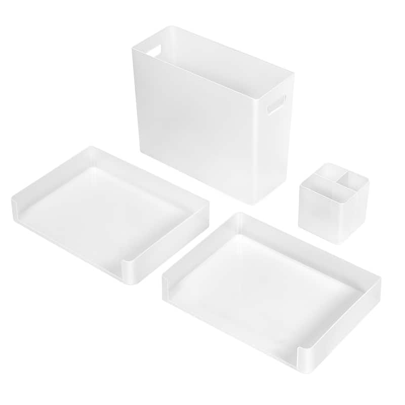 Sorbus 4 Piece Desk Organizer Set - Clear