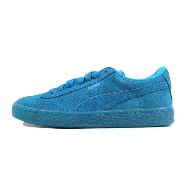 teal suede pumas