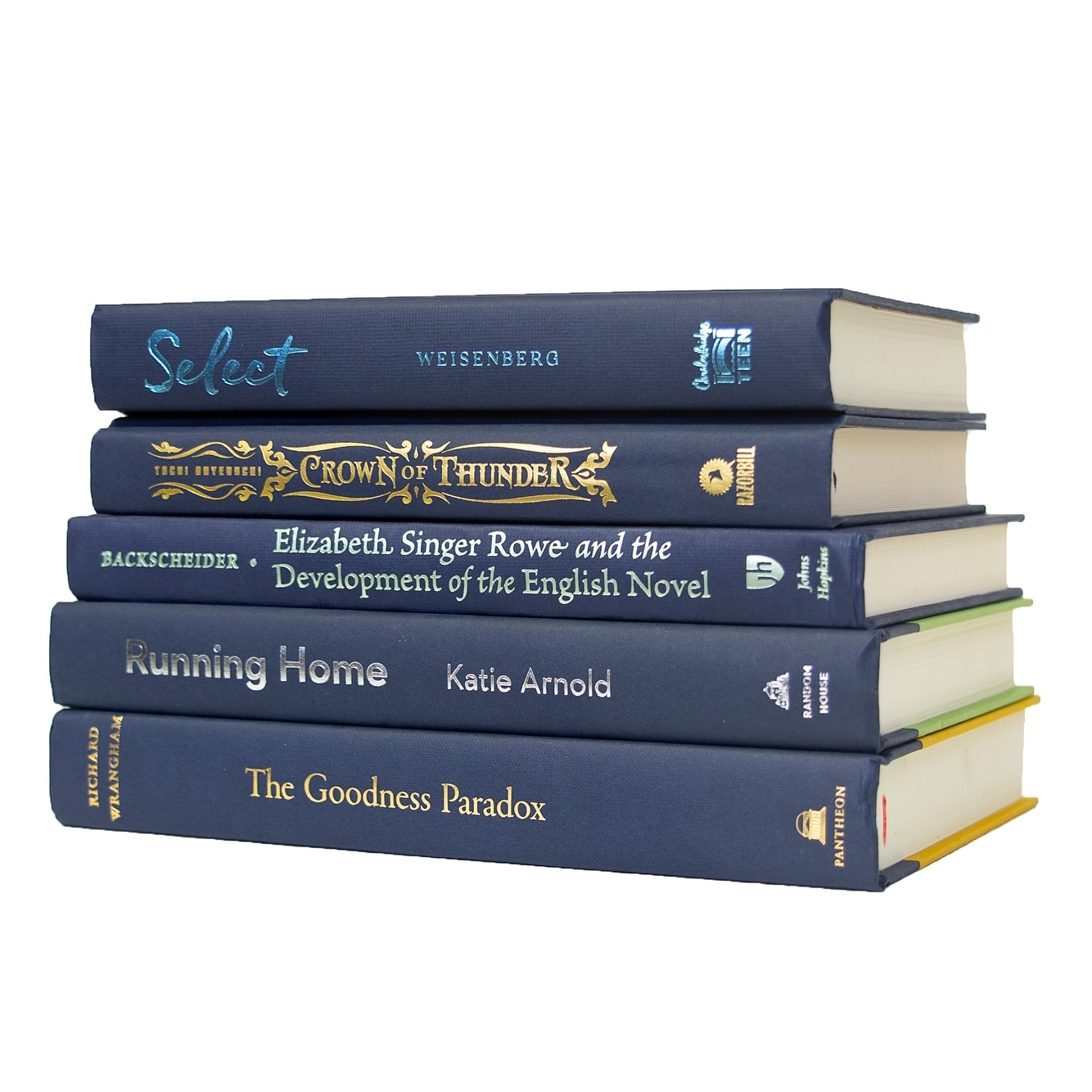 Decorative Books - Navy Book Stack - 5 Blue Books