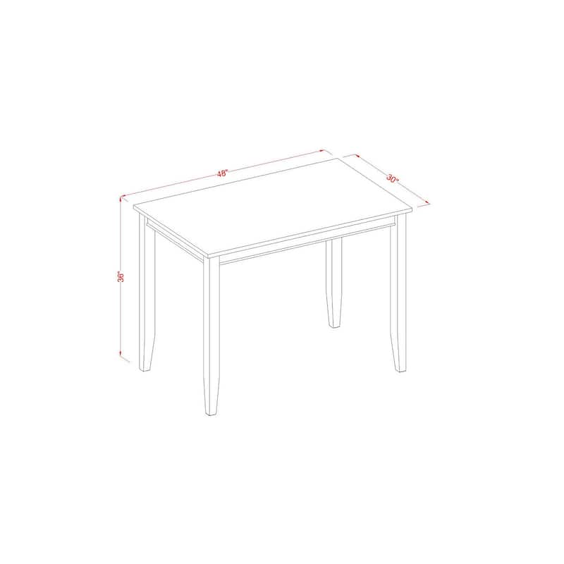 Counter Height Dining Set - 3 Piece Table & Chair Set - Modern Kitchen Pub Set - 30x48 Inch Table