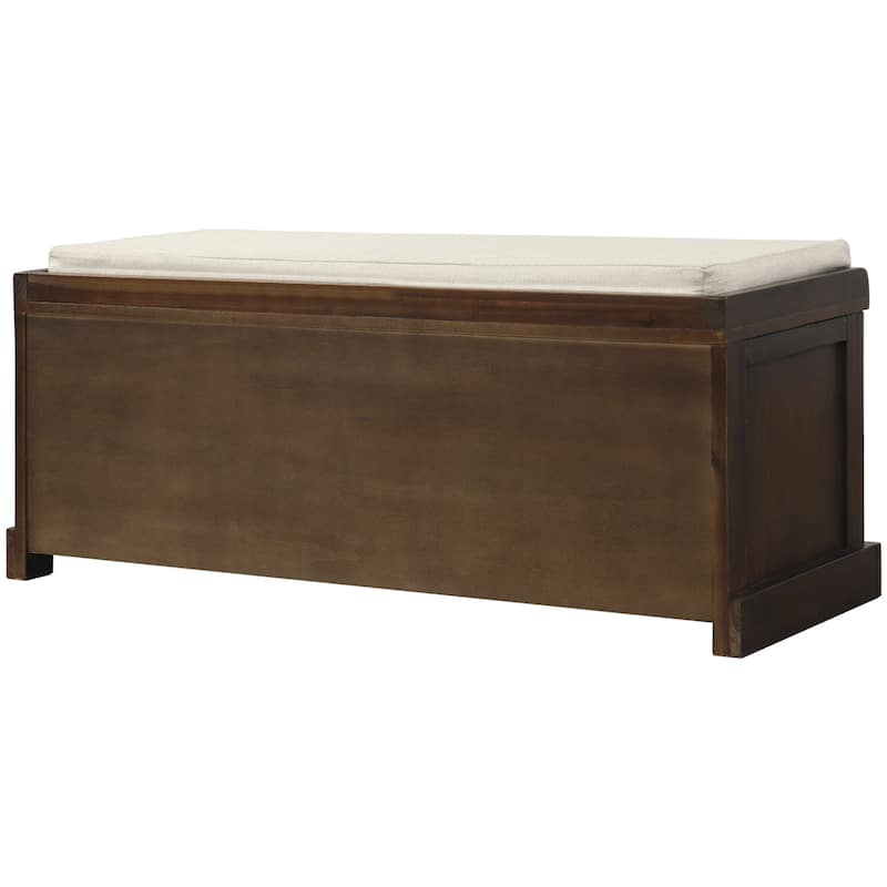 Entryway Bench with 3 Removable Classic Rattan Baskets - 43.7"L x 15.7"W x 17"H
