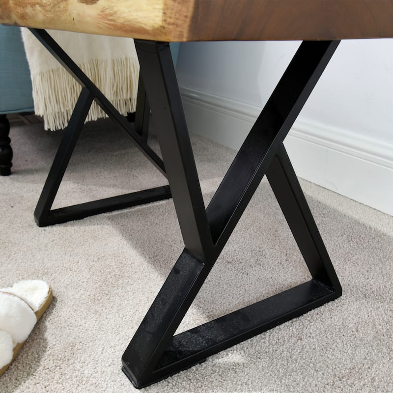 Natural Wood Rectangle Bench