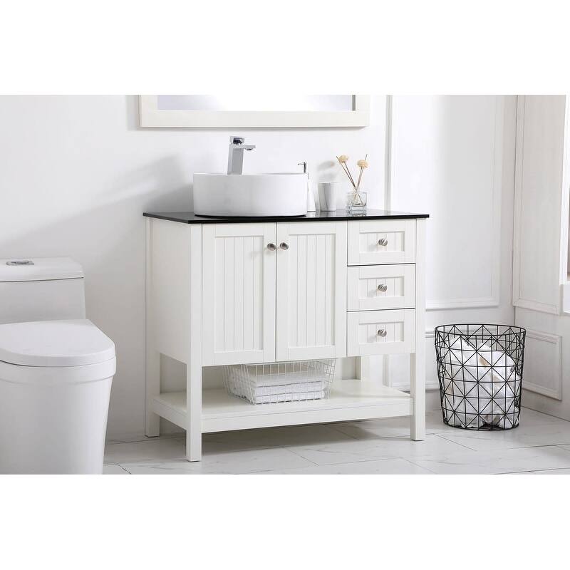 Elegant Lighting VF16236 Ralph 36" Free Standing Single Basin Vanity - Blue