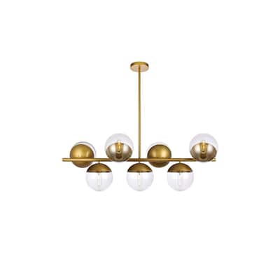 7-Light 43 inch Pendant with Clear Glass