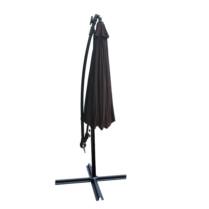 10ft Outdoor Patio Umbrella Waterproof Solar Powered LED Lighted