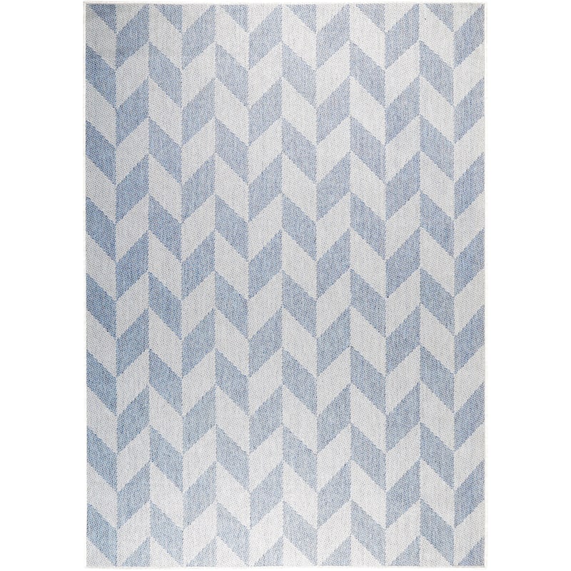 Nicole Miller New York Patio Country Calla Indoor/Outdoor Area Rug - 7'9"x10'2" - Blue/Gray