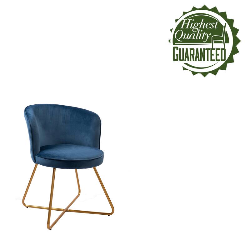 Porthos Home Orry Dining Chair, Velvet Upholstery, Gold Dipped Metal Legs