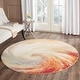 preview thumbnail 7 of 39, SAFAVIEH Evoke Tambra Abstract Swirl Rug 6' Round - Cream/Orange - Round