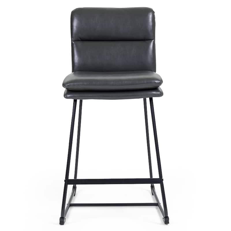 Set of 2 Aulani Upholstered Metal Frame Counter Stool