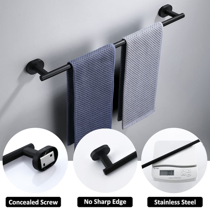 Wall Mounted 5 -Piece Bath Hardware Set Towel Holder Set