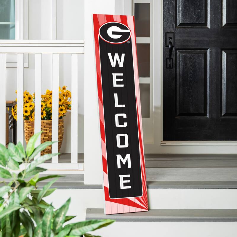 47" Porch Leaner Welcome Wall Sign, University of Georgia - Black