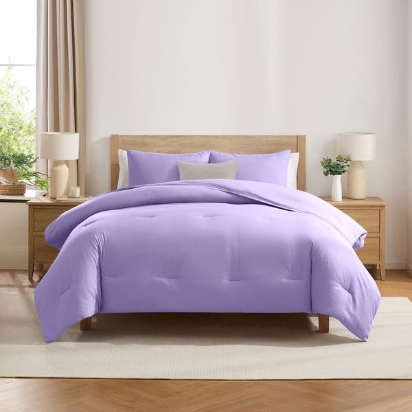 slide 2 of 5, Empyrean Modern Reversible Comforter Lavender - Full