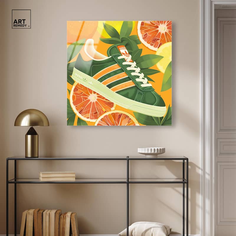 Citrus Sneaker Acrylic by Art Remedy, Ready to Hang