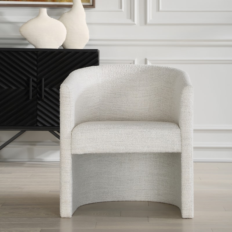 Solid Barrel Back Dining Chair - 30.75" - White