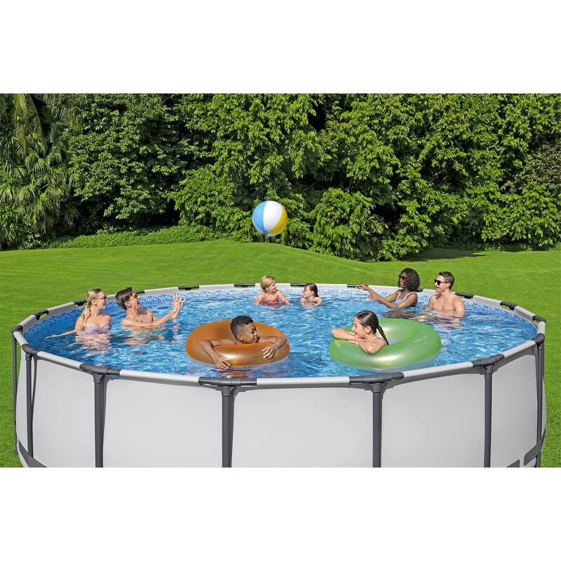 Bestway Steel Pro MAX 18'x48" Round Above Ground Swimming Pool with Pump & Cover - 18' x 48"