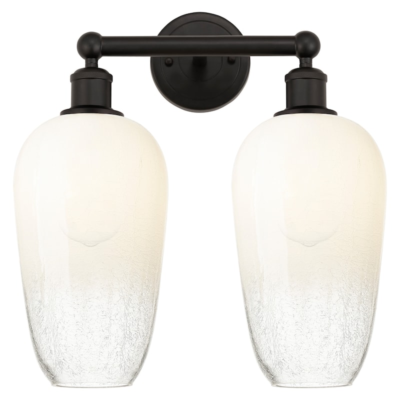 Innovations Lighting 616-2W-18-16 Brookhaven Flute Vanity Brookhaven - Oil Rubbed Bronze / Opal