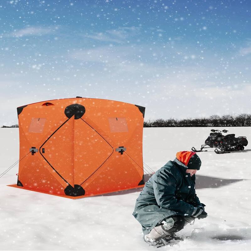 Pop-Up Ice Fishing Tent For 4 To 6 People - N/A