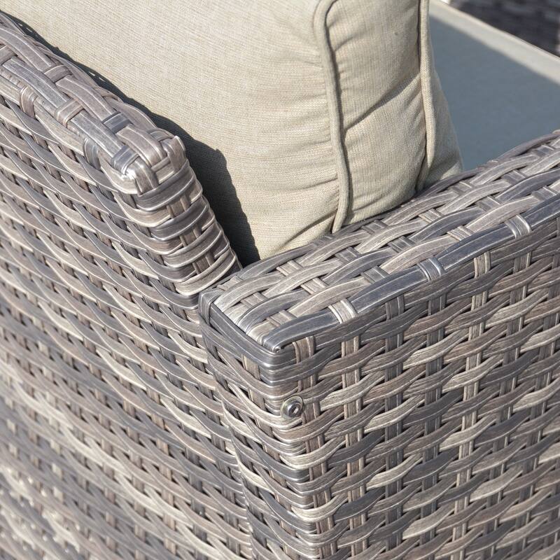 OVIOS Outdoor Patio Wicker Conversation Chairs Set