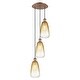 preview thumbnail 27 of 48, Innovations Lighting Endless Possibilities Ballston - Brookhaven Almond - 3 Light 13" Cord Hung Multi Pendant Antique Copper/Amber