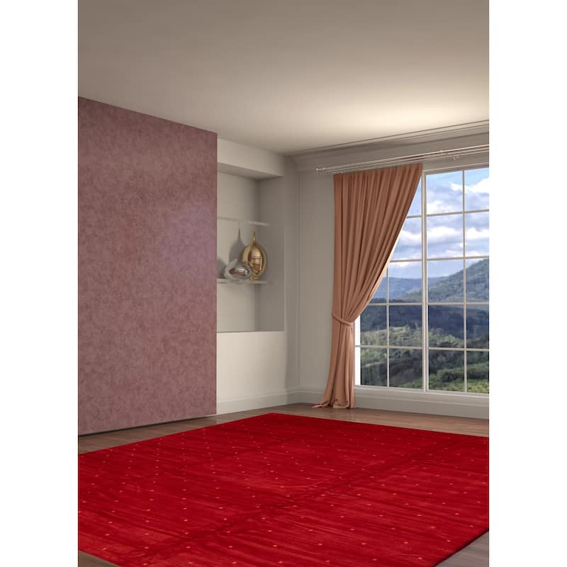 ECARPETGALLERY Hand-knotted Opulence Red Silk, Wool Rug - 11'6 x 14'6