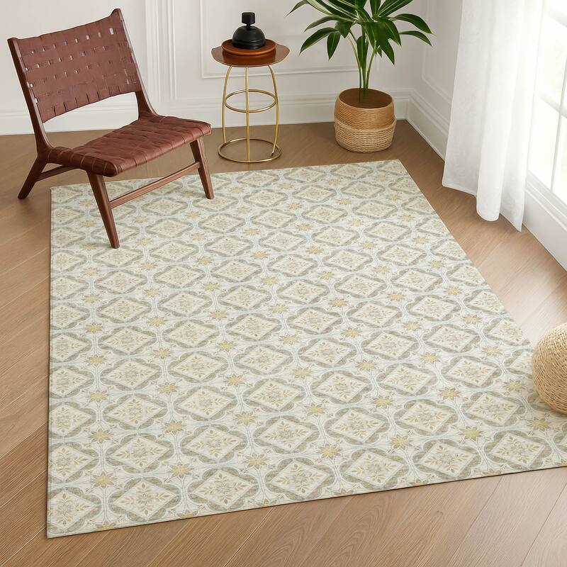 Machine Washable Indoor/ Outdoor Contemporary Granby Chantille Rug
