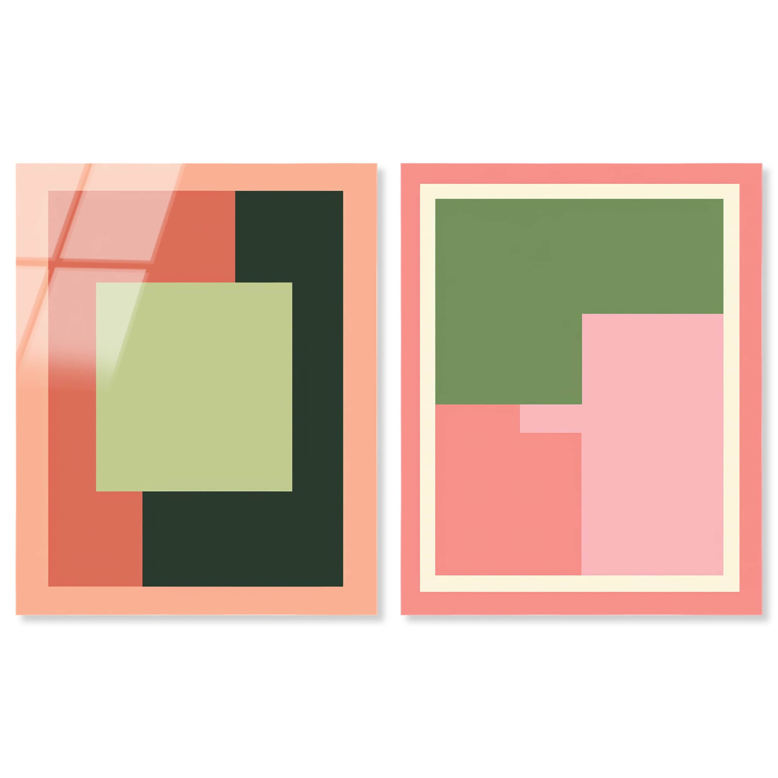 Geometric Harmony Modern Wall Decor Set Acrylic Print by Art Remedy