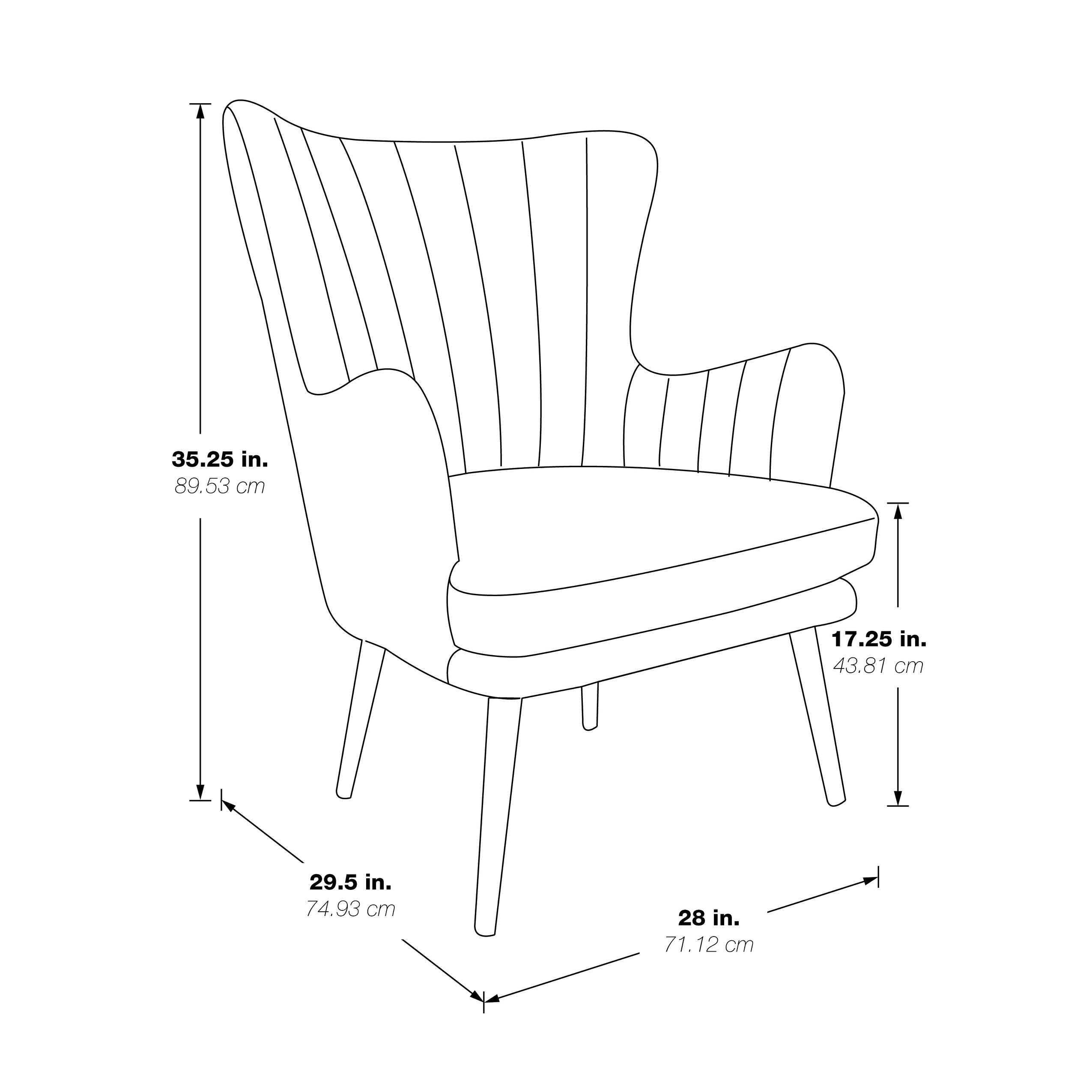 Jenson Accent Chair with Fabric and Grey Legs - Picture 13 of 15