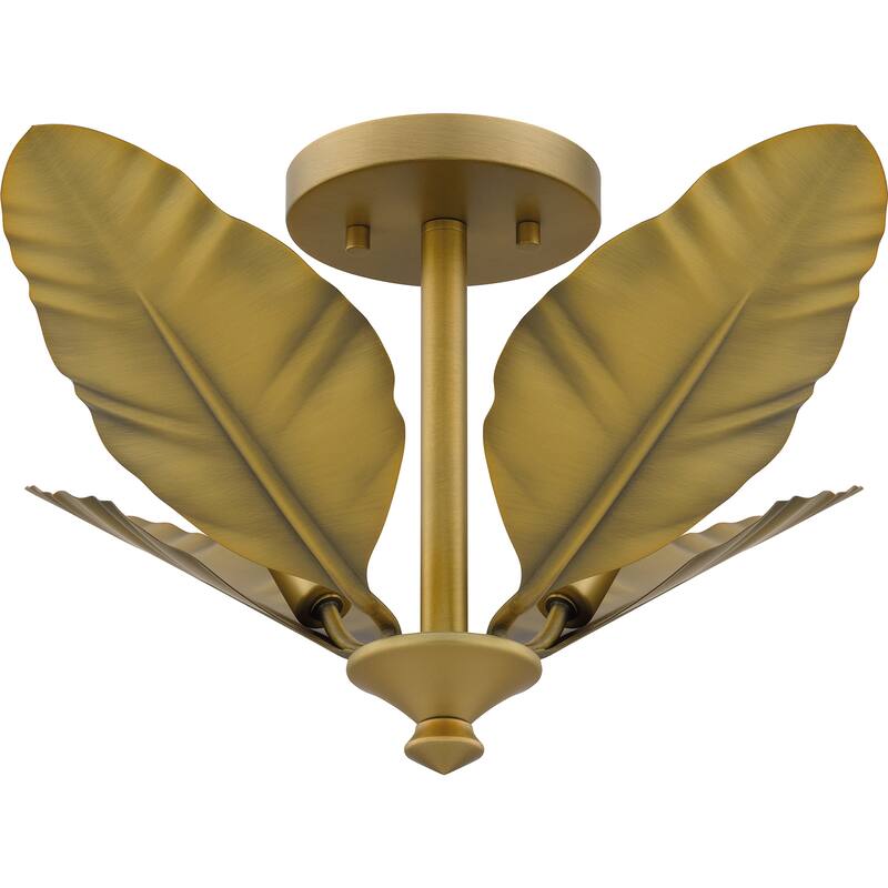 Bayley 4-Light Aged Brass Semi-Flush Mount