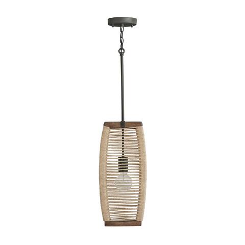 Jacob 1-light Grey Wash/ Iron Silk Hanging Pendant - Grey Wash/ Iron Silk