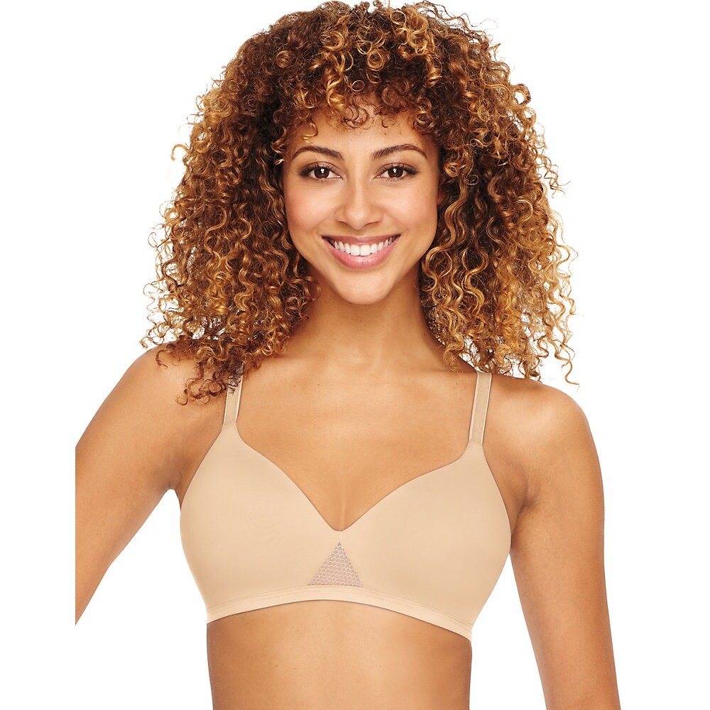Hanes Girls Oh So Light Foam Wirefree Bra Size L Color Nude