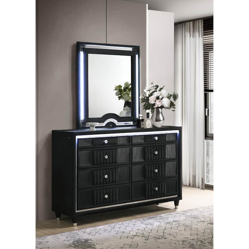 black led dresser Reid Black Dresser
