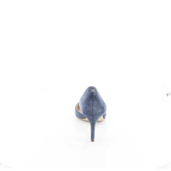 sam edelman blue suede heels