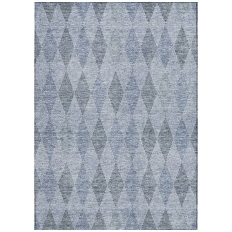 Altolo Modern Geometric Weather Resistant Blended Style Outdoor Rug