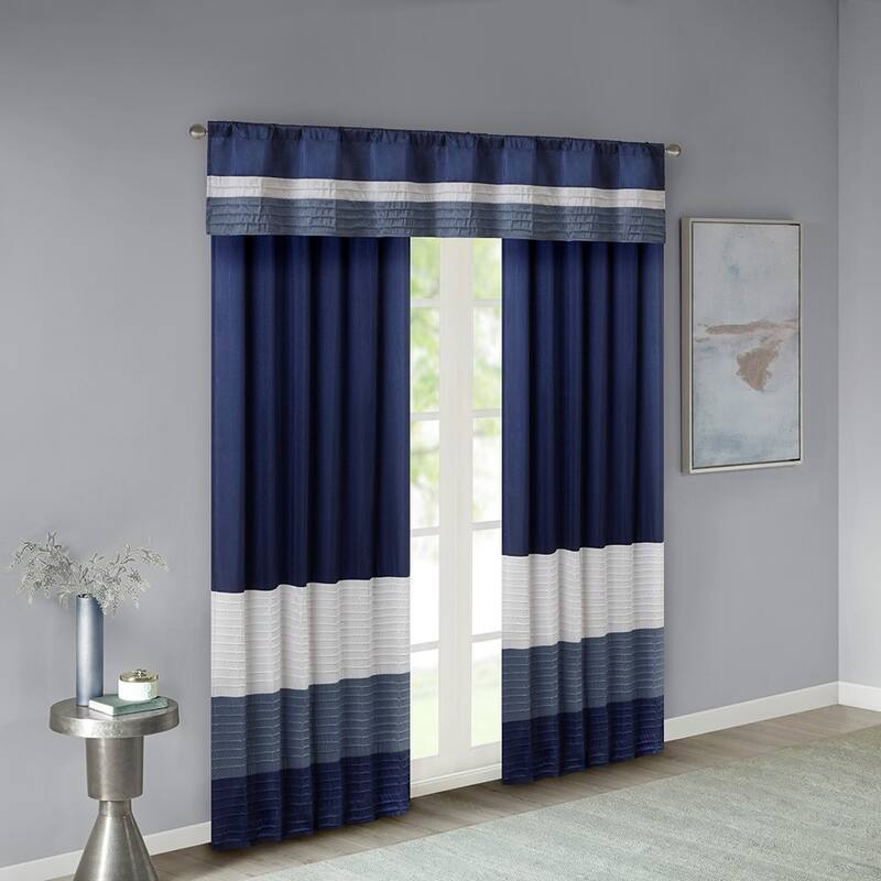 Polyoni Pintuck Curtain Panel(Only 1 Pc Panel)